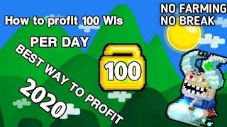 How to get rich EASY 100 WLSDAY  Growtopia profit 2020