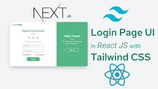 Create Login Page in Next JS with Tailwind CSS  Login Page UI in React JS