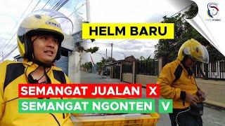 #025 POV JUALAN NASI KUNING PAKAI HELM BARU