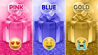 Choose Your Gift... Pink Blue or Gold ⭐️ How Lucky Are You?  Quiz Rainbow