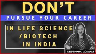 ️CSIR NET Exam  Dont Pursue Career In Life ScienceBiotech In India  No Jobs  Very less Salary