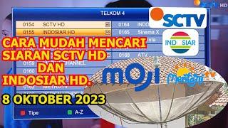 Cara mencari sctv hd & indosiar hd satelit telkom 4 c band pada parabola jaring  parabola solid