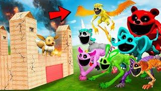 Can GIANT SMILING CRITTERS break into my FORT? Garrys Mod Sandbox