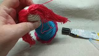 Азбука вязания. Урок 9. Завершение образа вязаной куклы.