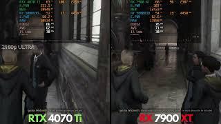 Hogwarts Legacy  RTX 4070 Ti vs RX 7900 XT  1080p 1440p and 2160p  DLSS FSR and ray tracing