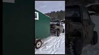 ice fishing with my micro camper #icefishing #fishing