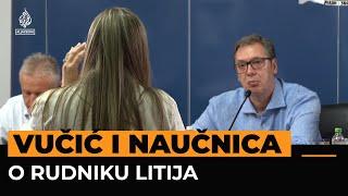 Razgovor Vučića i naučnice o Rio Tintu Sjedite s moje strane