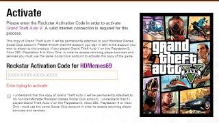 GTA V Activation Code Already In Use Fix 99% Works