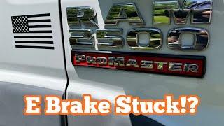 RAM PROMASTER E BRAKE STUCK?