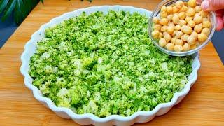 ¡Hago brócoli así todos los fines de semana Deliciosa receta de brócoli y garbanzos