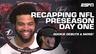 NFL PRESEASON DAY ONE RECAP Caleb Williams QB Rookies Vets Show Out SportsCenter