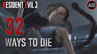 Resident Evil 3 - All Deaths & Death Scenes - All Enemies - 32 Brutal & Entertaining Ways to Die