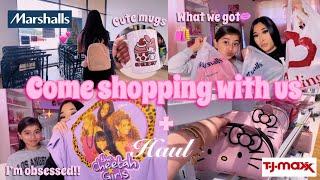 COME SHOPPING WITH US + GIRLY HAUL  Marshalls Burlington Tj maxx & Ross cute new finds