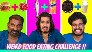 Weird combination food eating challenge  with dad