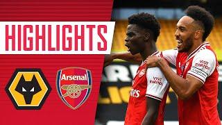 Saka and Lacazette both score  Wolves 0-2 Arsenal  Premier League  Highlights