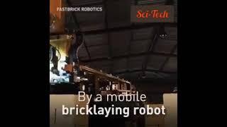 Mobile brick laying robot