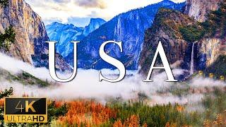 FLYING OVER THE USA 4K UHD - Calming Music With Stunning Natural Landscape Videos Video Ultra HD