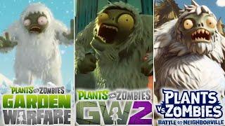 Evolution of Yeti 2014 - 2019 - Plants vs Zombies Garden Warfare 1 2 & Neighborville