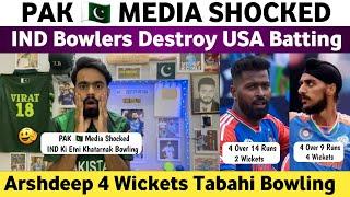 Pak Media Shocked on Arshdeep Singh 4 Wickets Vs USA  Ind Vs USA T20 WC Match 2024  India Bowling