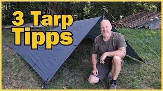 Meine Favoriten 3 Tarp-Aufbauten für Trekking Bushcraft & Survival  ohne Ridgeline