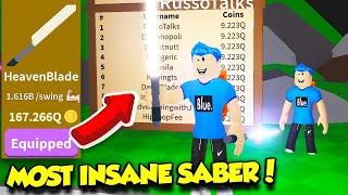 GETTING THE MOST EXPENSIVE SABER AND DOUBLE SABER GAMEPASS IN SABER SIMULATOR UPDATE Roblox