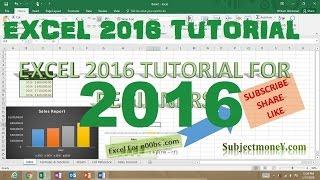 Microsoft Excel 2016 Tutorial for Beginners Part 1 Full Intro Learn How to Use Excel 2016