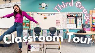 THIRD GRADE CLASSROOM TOUR  seventh year teacher & class organization realistic mid year 2023 tour