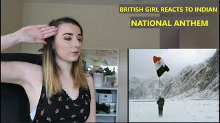 British Girl Watches Indian National Anthem  Reaction Video