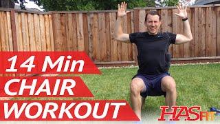 14 Min Chair Workout w Coach Kozak - HASfit Chair Exercises for Seniors & Seated Exercise