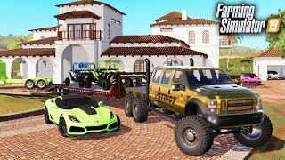 FS19- LIFE OF A BILLIONAIRE BUYING MANSION GOLD F-550 6x6 CORVETTE ZR1 & MORE