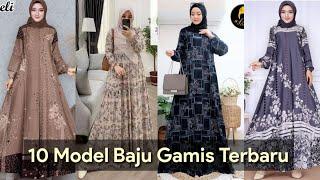 10 Model Baju Gamis Motif Terbaru  Simple dan Kekinian