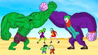 Evolution Of HULK Family Vs Evolution Of JOKER Family  Who Is The King Of Super Heroes?