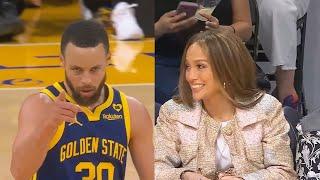 Stephen Curry Impresses Jennifer Lopez With Crazy 3 Pointer Warriors vs Lakers