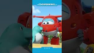 SUPERWINGS #shorts Lets Rock this Rubbish Recycling  Superwings  Super Wings #superwings #jett