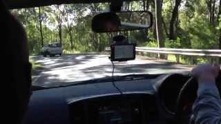 Driving down Mount Tamborine