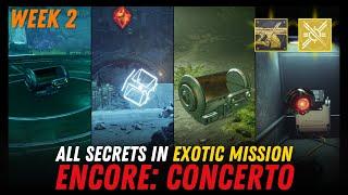 All Secrets In Encore Concerto - Week 2 Secrets Catalyst & Intrinsic Trait  Destiny 2