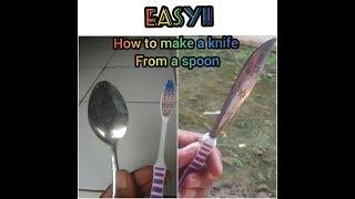 DIY How To Make a Knife From a Spoon - Deyor Lifehack