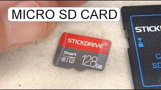 UNBOXING MICRO SD CARD STICKDRIVE 128GB