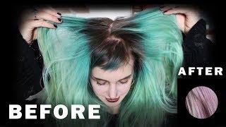 How to GET RID OF GREEN HAIR without bleach  Manic Moth