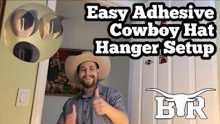 Easy Adhesive Cowboy Hat Hanger Setup