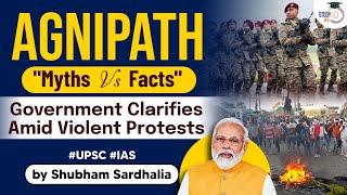 Agnipath scheme Myths vs Facts Govt releases Official Data sheet amid violent protests  UPSC