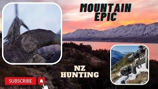 HUNTING BULL TAHR IN THE SNOWY MOUNTAINS OF NZ  FOREST DESTROYED BUT WE MAKE THE SHOT COUNT