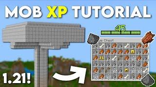 Easy MOB XP Farm Tutorial in Minecraft Bedrock 1.21 Without Mob Spawner