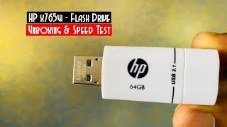 HP X765W 64 GB USB 3.1 Pen Drive White - Unboxing and Speed Test