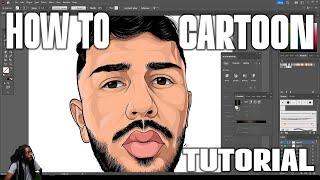 How To Cartoon - Step By Step  Tutorial  ADOBE ILLUSTRATOR 