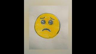 How to draw the Pleading Face Emoji  Emoji Drawing  Step By Step