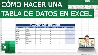 Como hacer una TABLA de DATOS en Excel  Fácil y Rápido 