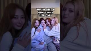 lesserafim x aespa x somi sleepover? #aespa #jeonsomi #lesserafim #giselle #winter #yunjin #somi