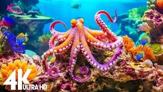 NEW Stunning 4K Underwater footage - Rare & Colorful Sea Life Video - Ocean Sounds to Sleep Relax
