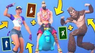 TOP 50 Fortnite Dances & Emotes *LOOKS BETTER* with These Skins. Summer Drift Beach Bomber